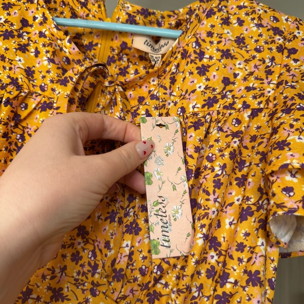 NWT Timeless London Sunita Floral Tea Dress - Small / 6 - Picture 6 of 9